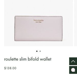 Kate Spade roulette slim bifold wallet